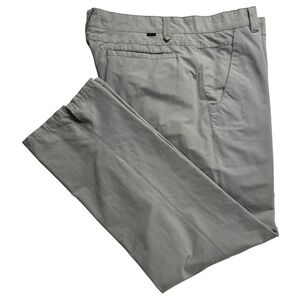 Oakley Mens Gray Technical Stretch Golf Pants 38W 32L Flat Front